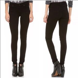 Agolde Collette black mid rise skinny jeans 24